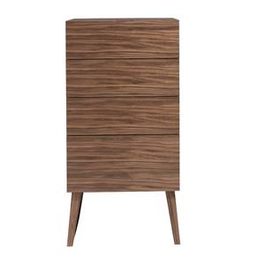 Chiffonnier en bois de noyer Marron - Bois/Imitation - En partie en bois massif - 59 x 120 x 45 cm