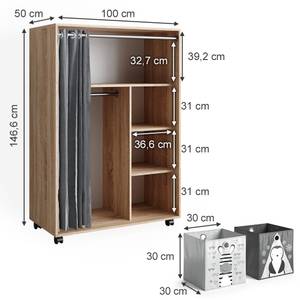 Armoire Doros 40643 Imitation chêne de Sonoma