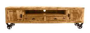 RUSTIC Lowboard Braun - Massivholz - Holzart/Dekor - 200 x 55 x 40 cm