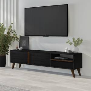 TV Lowboard mit Schublade Schwarz - Holzwerkstoff - 160 x 45 x 37 cm