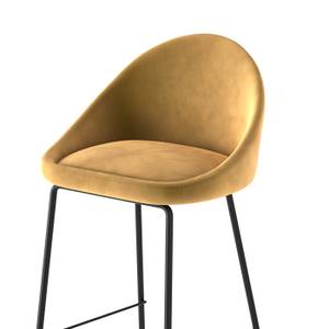 Tabouret de bar Misty (Lot de 2) Jaune - Textile - 49 x 88 x 46 cm