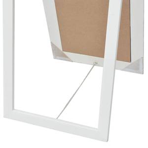 Spiegel Weiß - Glas - Massivholz - 40 x 160 x 1 cm