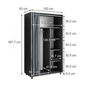 Kleiderschrank Doros 40593 Grau