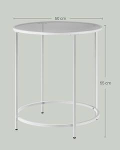 Beistelltisch Chicago Grau - Glas - 50 x 55 x 50 cm