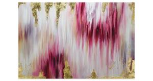Acrylbild handgemalt Paradigmen Pink - Massivholz - Textil - 120 x 80 x 4 cm