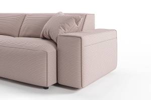 Sofa RANI Ecksofa Cord Pink - Ecke davorstehend links