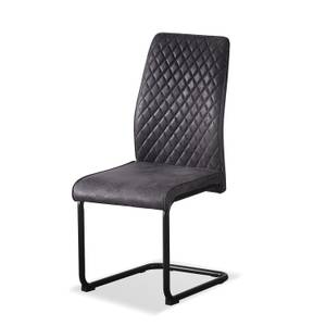 Chaise de salle à manger THEO Anthracite - Lot de 2