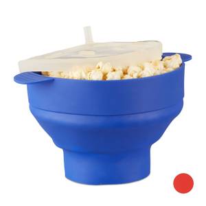 1 x Popcorn Maker Silikon blau Blau - Kunststoff - 26 x 15 x 26 cm