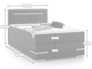 Boxspringbett Lennox Breite: 120 cm