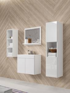 FURNIX salle de bain Misti sans LED Blanc - Bois manufacturé - 140 x 130 x 46 cm