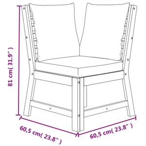 Garten Essgruppe 3028415-5 (4-teilig) Weiß - Massivholz - Holzart/Dekor - 114 x 81 x 60 cm