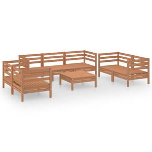 Garten-Lounge-Set Braun - Massivholz - Holzart/Dekor - 64 x 29 x 64 cm