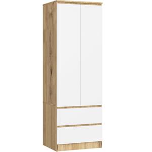 Kleiderschrank S60 2T 2S CLP Eiche Hell - Weiß