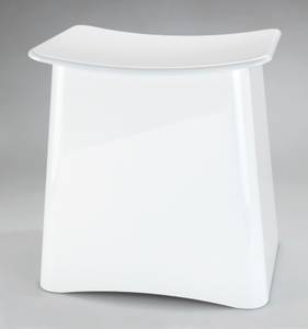 Wäschebehälter PLUS mit Sitz, 2in1 Weiß - Kunststoff - 33 x 48 x 45 cm