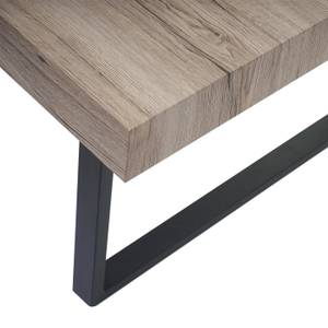 Table basse de salon Kos-C88 Marron - Métal - En partie en bois massif - 60 x 42 x 60 cm
