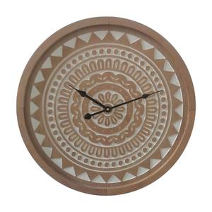 Horloge murale Rubus Marron - En partie en bois massif - 50 x 50 x 5 cm