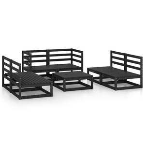 Salon de jardin 3009898-1 (lot de 7) Noir