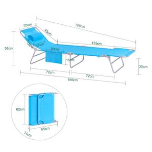 Bain de soleil Transat de Jardin OGS35-B Bleu