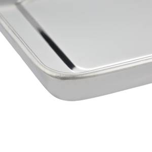 Plateau médical en inox lot de 3 Argenté - Métal - 22 x 3 x 15 cm