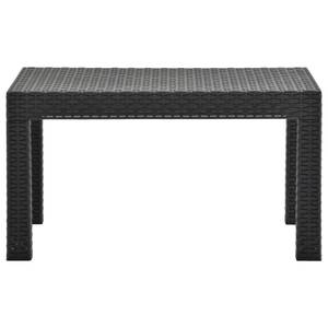 Garten-Lounge-Set Grau - Kunststoff - Polyrattan - 65 x 76 x 240 cm