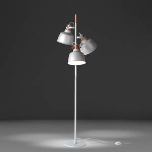 Stehleuchte mit drei Lampenschirmen Grau - Metall - 64 x 170 x 64 cm