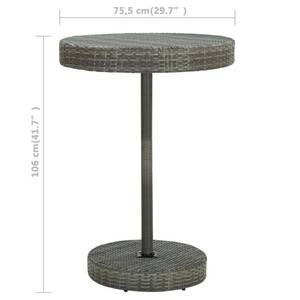 Bar-Set (5-teilig) 3011730-2 Grau - Metall - 76 x 106 x 76 cm