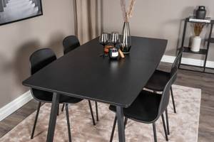 Essgruppe Inca 25 Schwarz - Massivholz - 85 x 75 x 160 cm