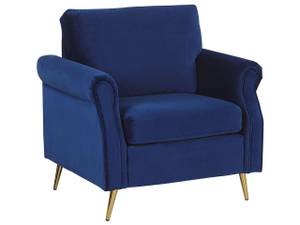 Fauteuil VIETAS Bleu - Doré - Bleu marine