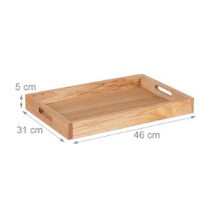 Serviertablett aus Walnussholz & MDF Braun - Holzwerkstoff - 46 x 5 x 31 cm