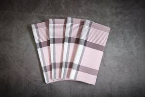 4er Set Geschirrtücher Streifen Pink - Textil - 50 x 1 x 70 cm