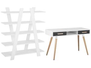 Büromöbel-Set ESCALANTE 2-tlg Grau - Weiß - Holzwerkstoff - 120 x 116 x 50 cm