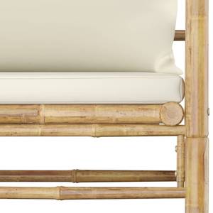 Canapé de jardin Blanc - Bambou - 74 x 60 x 70 cm