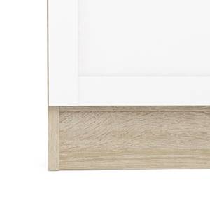 Étagère Base Marron - Blanc - En partie en bois massif - 79 x 203 x 28 cm