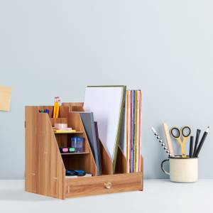 Organiseur bureau avec porte-documents Marron