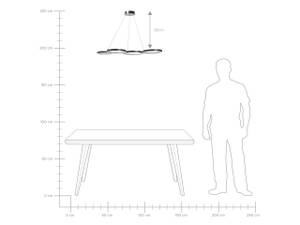 Pendelleuchten PIBOR Schwarz - Metall - 88 x 130 x 25 cm