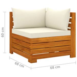 Garten-Lounge-Set (6-teilig) 3013017-10 Weiß - Massivholz - Holzart/Dekor - 68 x 30 x 68 cm