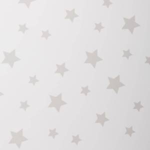 Kinderstuhl, weiß mit grauen Sternen Weiß - Holzwerkstoff - 30 x 50 x 30 cm