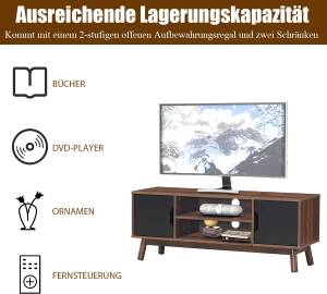TV-Ständer Fernsehschrank Braun - Holzwerkstoff - 39 x 47 x 120 cm