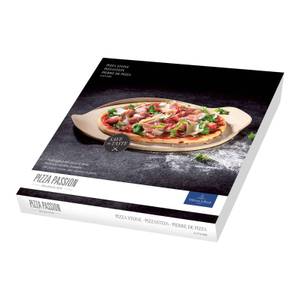 Pizzastein Pizza Passion Weiß - Keramik - 35 x 1 x 40 cm