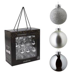 Weihnachtsbaumsphären Punica (34er-Set) Silber / Grau - Silbergrau