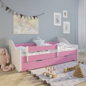 Kinderbett Dakota mit Schublade Pink - Tiefe: 180 cm