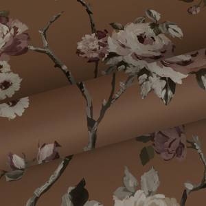 papier peint fleurs vintage 7127 Marron