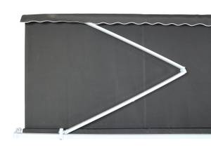 Alu-Markise E49 Grau - Metall - Textil - 250 x 18 x 200 cm
