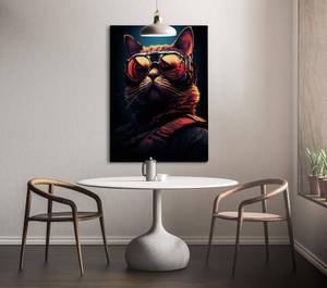 Leinwandbild Funky-Cat 80 x 120 cm