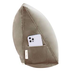 Großes ergonomisches Keilkissen Samt Beige - 45 x 35 cm