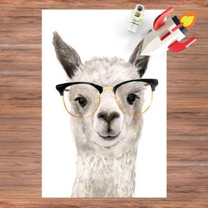 Hippes Lama mit Brille I 40 x 60 cm