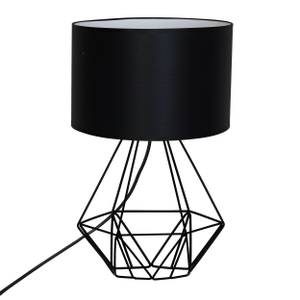 Lampe de chevet MERLE Noir - Métal - Textile - 25 x 44 x 25 cm