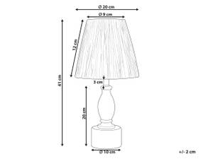 Nachttischlampen MORONA Blau - Braun - Massivholz - 20 x 41 x 20 cm