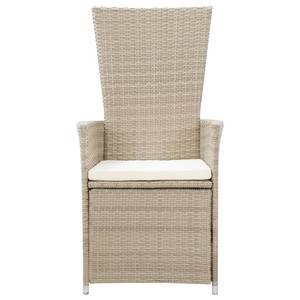 Garten-Liegestühle 2er Set DE133 Weiß - Rattan - 62 x 108 x 58 cm