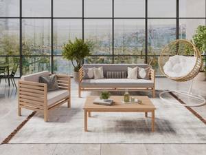 Gartensofa LINERI Beige - Holzwerkstoff